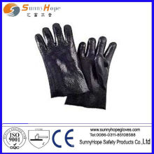 Guantes revestidos de PVC con acabado rugoso